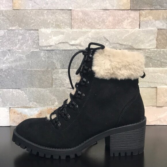 Madden Girl Hidde Faux-Fur Hiker Booties - Picture 2 of 5
